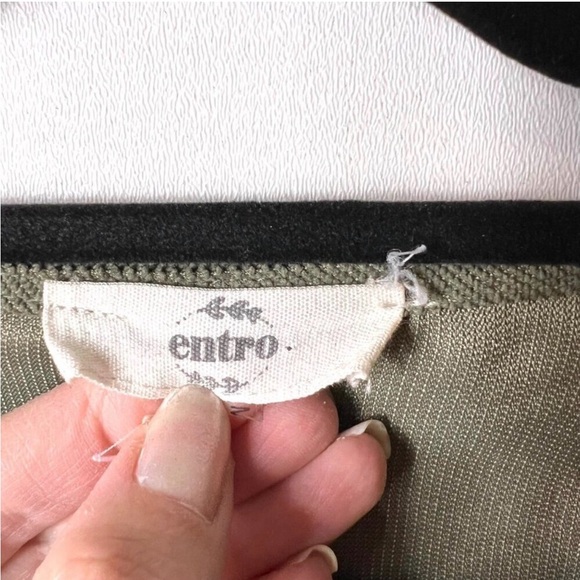 Entro green button up dress women’s size 1X - Picture 3 of 7